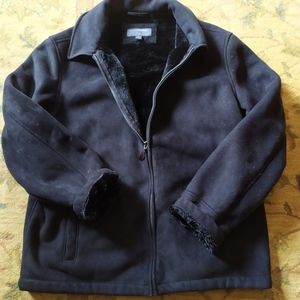 Mens Perry Ellis Portfolio Faux Suede Jacket Size XL